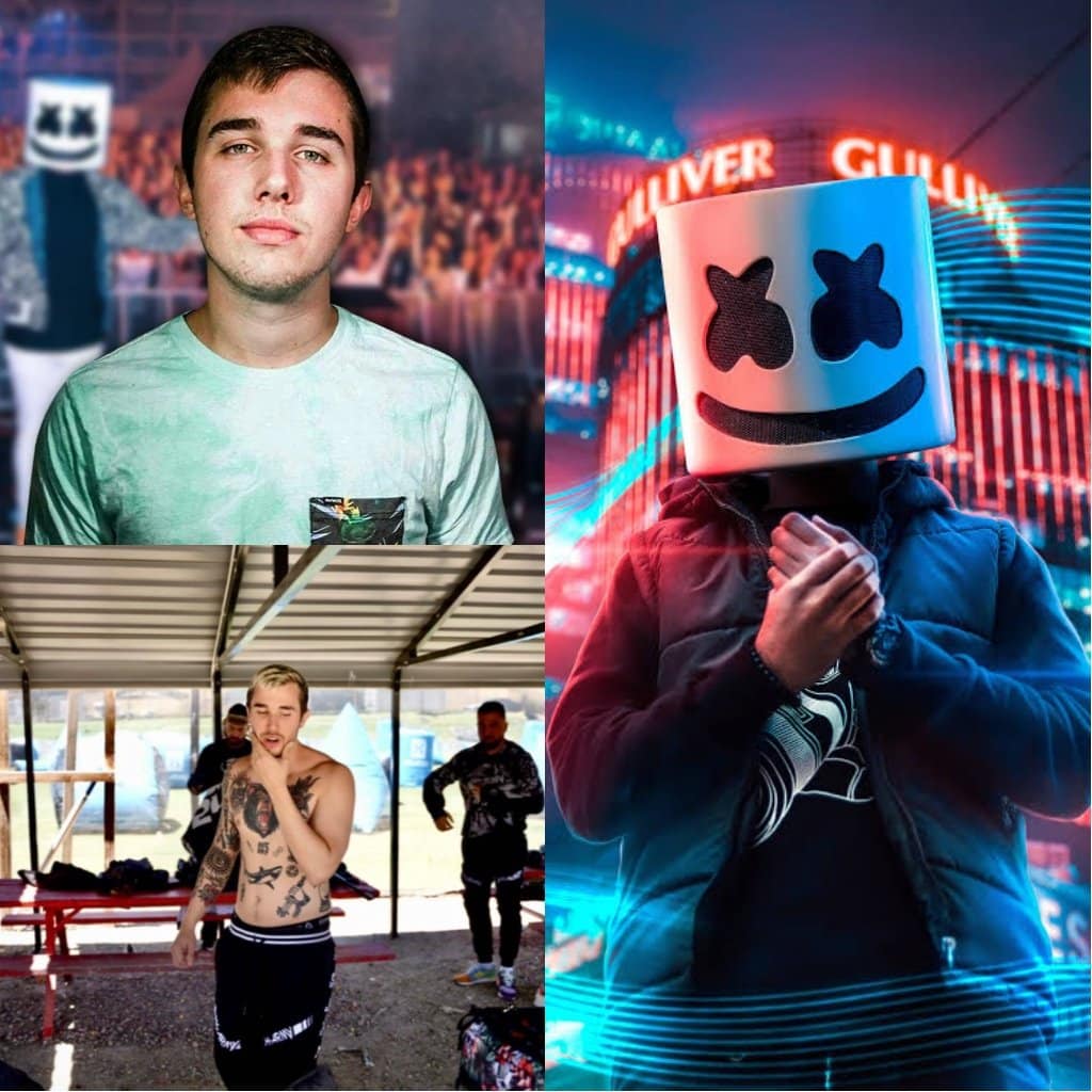 Marshmello face reveal Christopher Comstock aka Marshmello face reveal