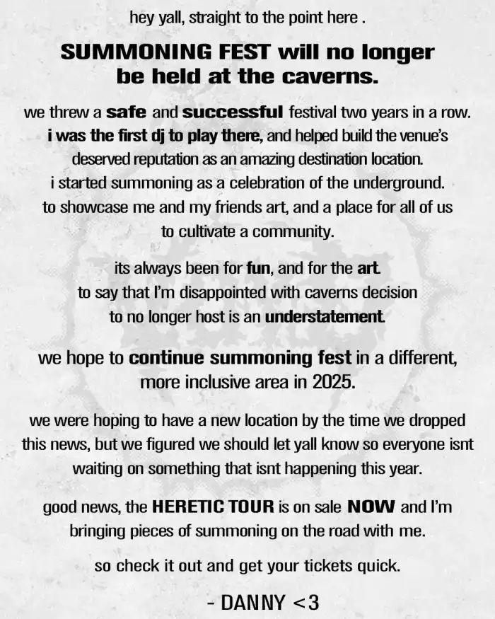 SVDDEN RESPONSE SVDDEN DEATH's reponse to the Caverns
