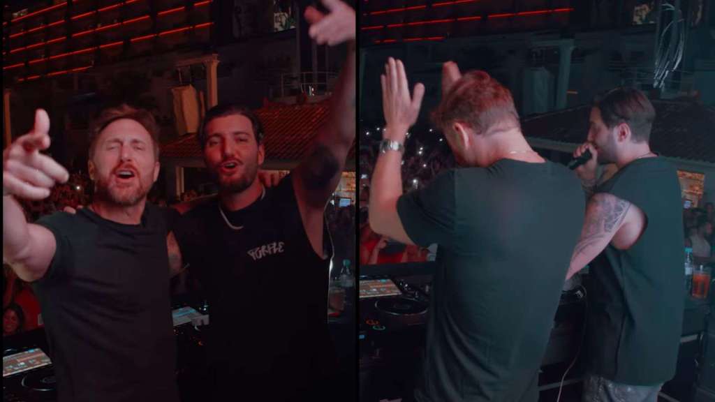 Alesso and David Guetta Alesso and David Guetta on stage performing new collaboration at Usuaia I