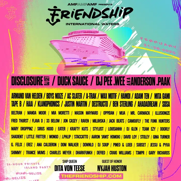 Friendship curise 2025 lineup FriendShip Music Festival Cruise 2025 Lineup