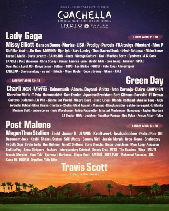 Coachella 2025 Lineup Coachella 2025 Official Lineup