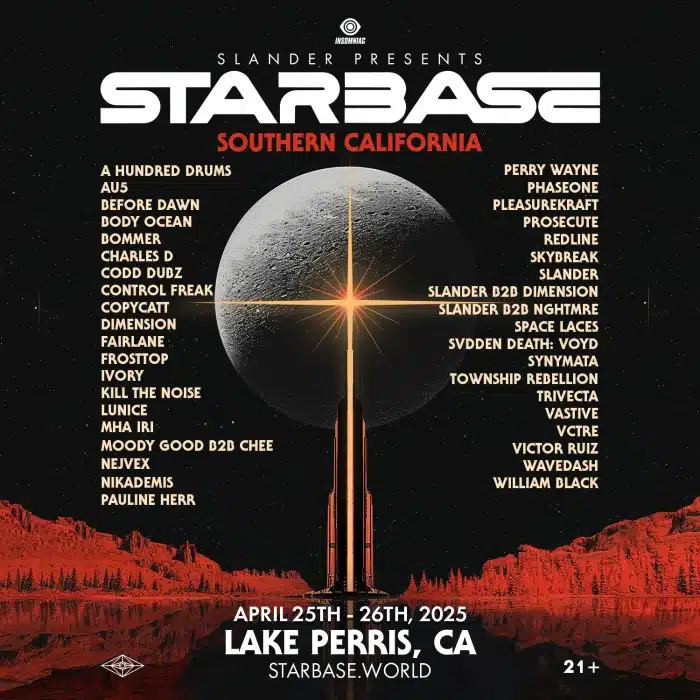 Starbase SoCal 2025 Lineup SLANDER's Starbase Festival 2025 Official Lineup, Lakeside Camping, & more