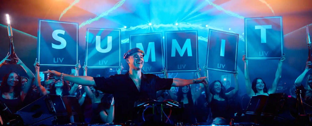 John Summit Banner John Summit on stage