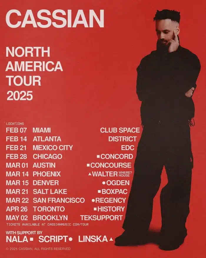 Cassian NA Tour Cassian Drops 2025 North American Tour Following Las Vegas Sphere Debut
