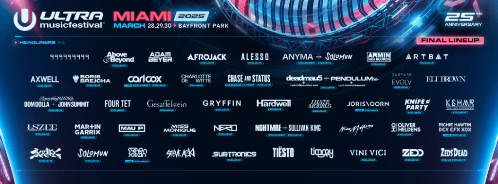 Miami Ultra Music Festival Lineup 1 UMF Miami Official Lineup