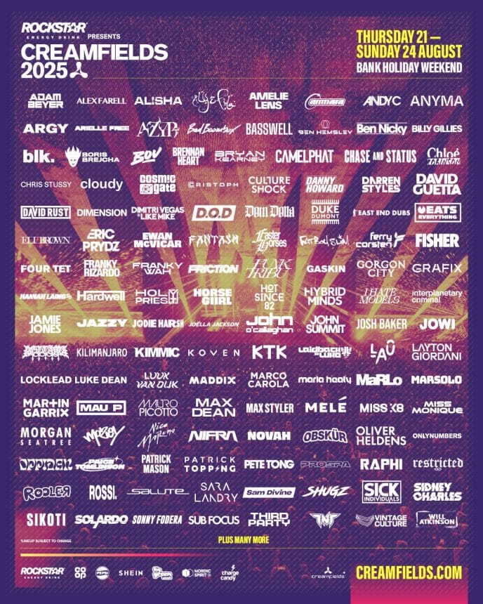 Creamfield lineup 2025 Creamfields Unveils Massive 2025 Lineup: Martin Garrix, David Guetta, and more
