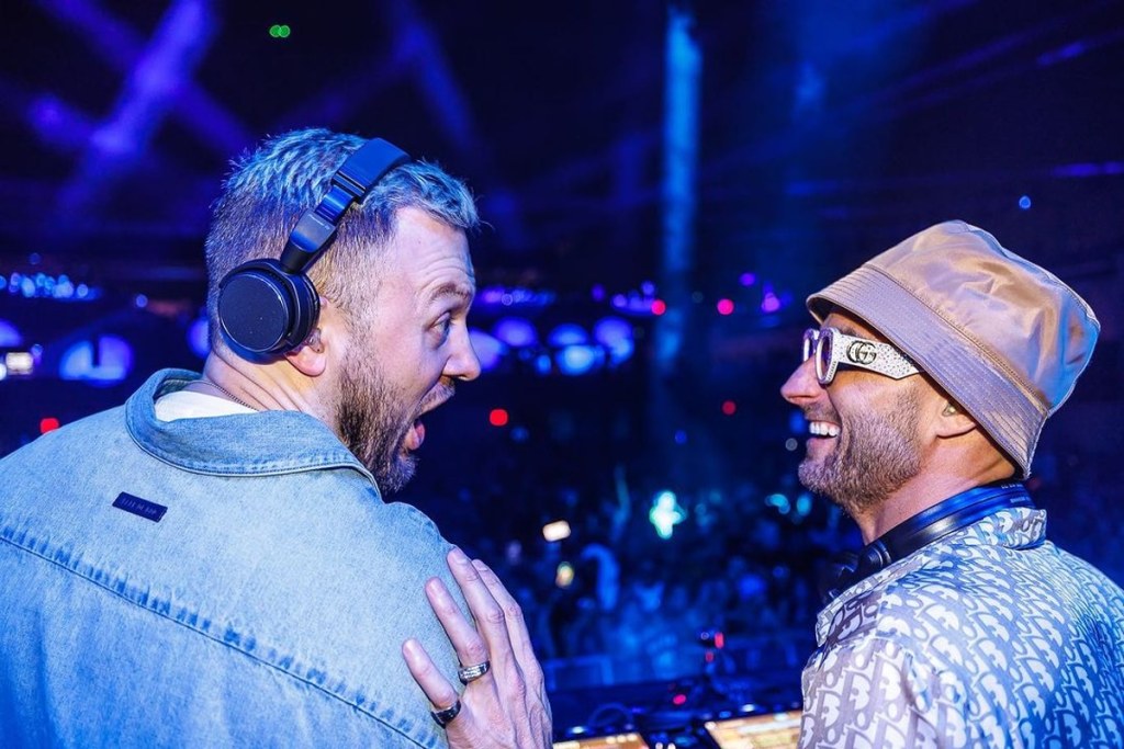 Chris Lkae Chris Lake and Fisher on stage performing