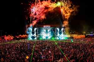 Project Glow Music Festival Mainstage with Fireworks