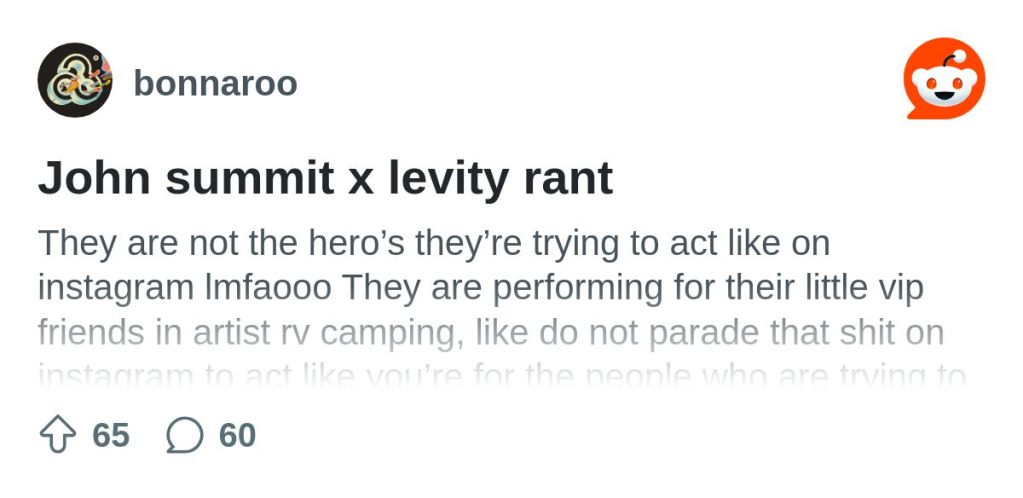 John Summit and Levity Rant Fan rants about John Summit B2B Levity after Bonnaroo 2025 was cancelled