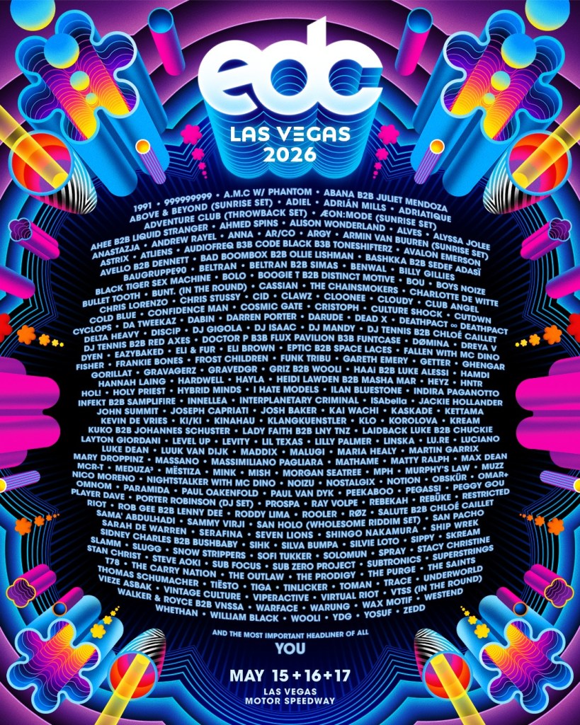 EDC Lineup 2026 EDC Las Vegas 2026 Lineup + “World Party” Parade for 30-Year Celebration